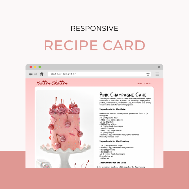 Recipe Layout Project